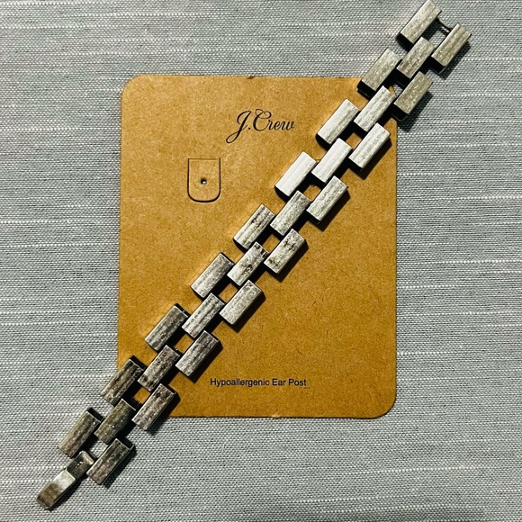 J. Crew Silver Tank Track Link Bracelet - Picture 4 of 4